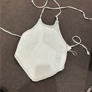 Light Blue Halter Top